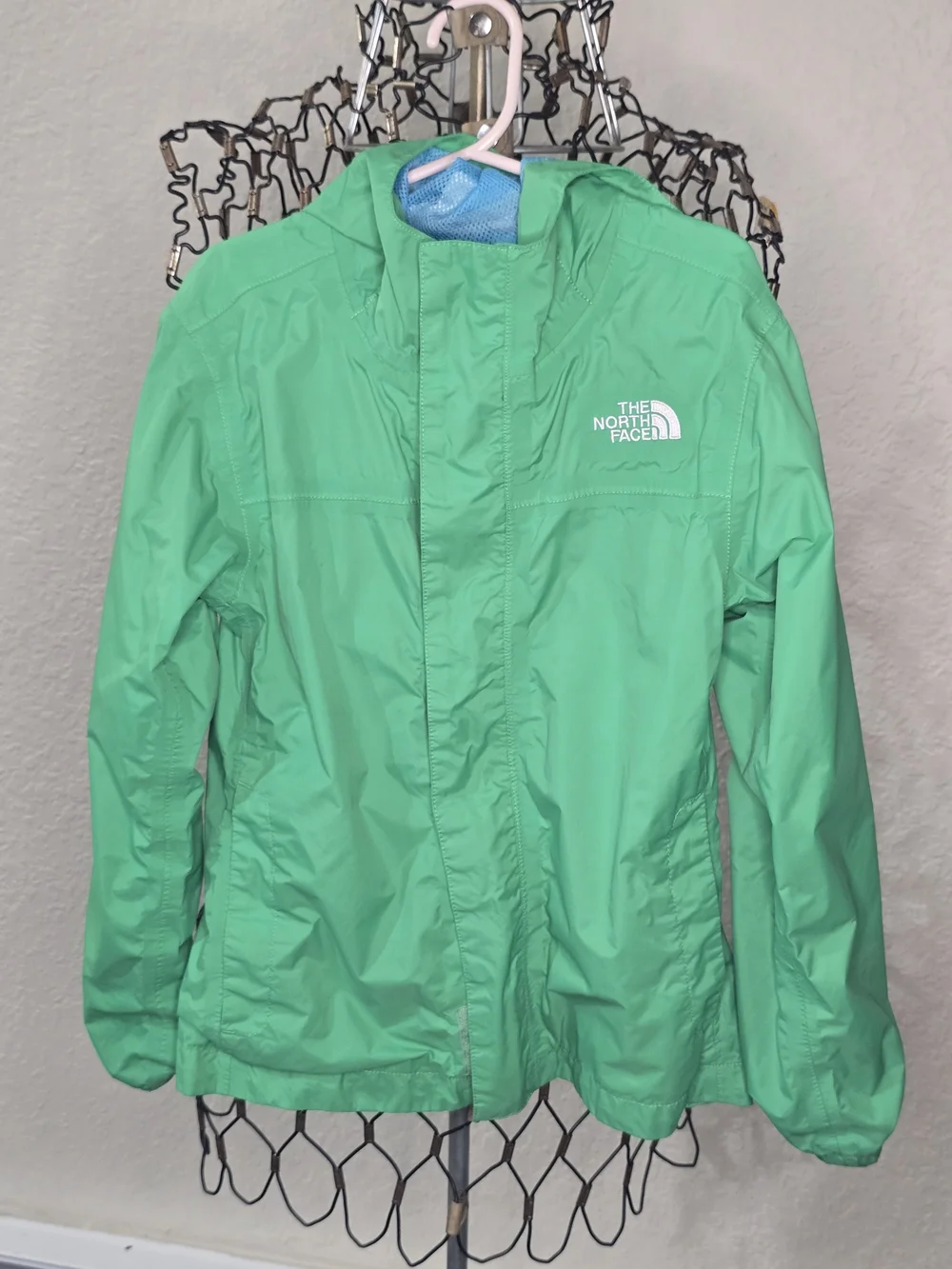 The North Face Kids' Bright Green Hooded Rain Jacket